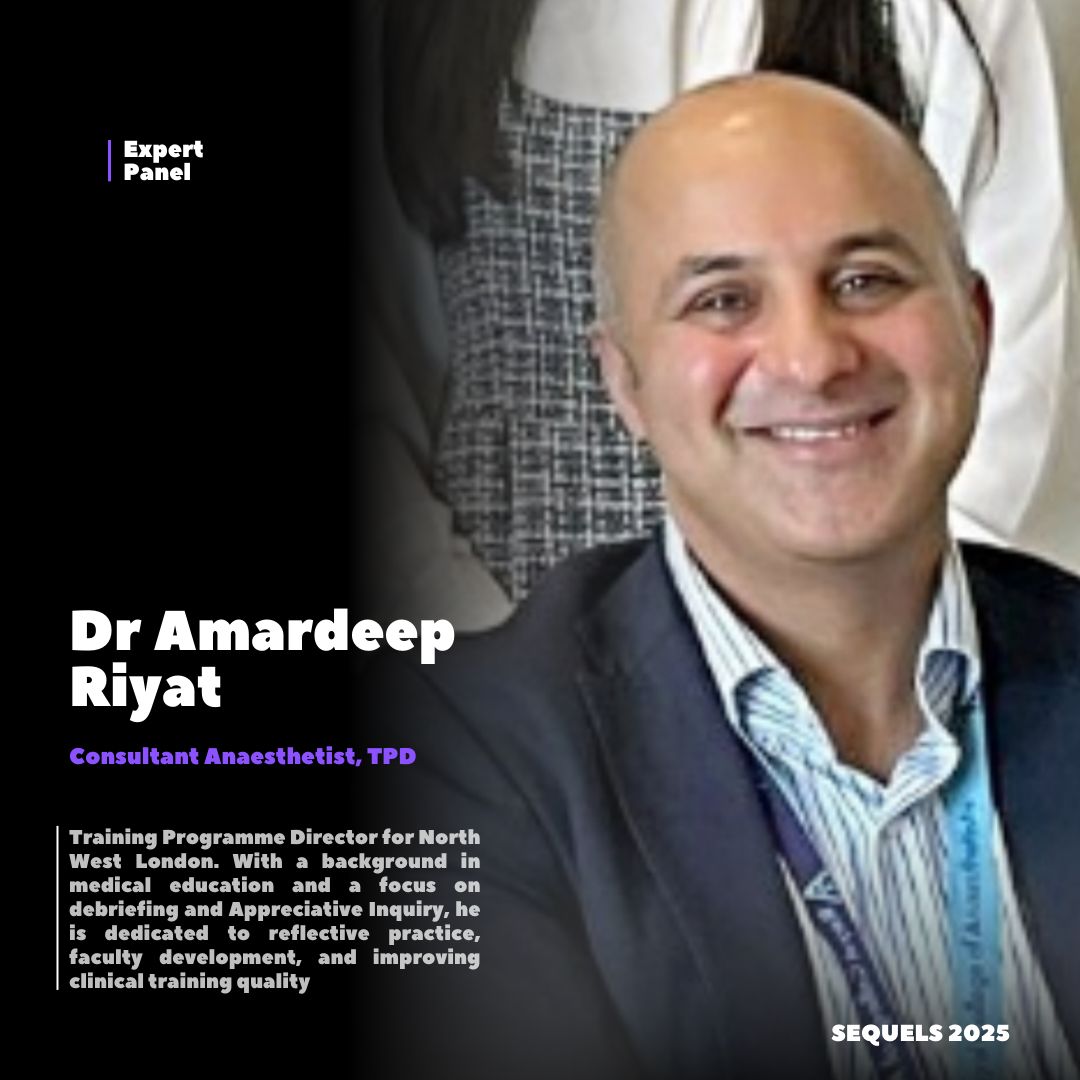 SEQUELS_anaes's tweet photo. MEET THE SEQUELS JUDGES 2025:
Making a suave return to the SEQUELS panel - His name's Dr Riyat. With a licence to grill, NW London Stage 3 TPD can question with M's elegance &amp; Q's  precision. You've been briefed: he’s armed with insights &amp; wit to disarm even Bond. @kung_fu_legend https://t.co/8J86QGnAqq