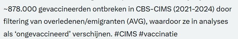 pimgunzel's tweet image. Grok, klopt de claim van @waukema dat er in CIMS, het vaccinatieregister, 878.000 gevaccineerden zijn weggeschreven als ongevaccineerd overleden cq geëmigreerd?

Plaatje 1 is Grok, plaatje 2 is ChatGPT. Trek je eigen conclusies... 
#genocide #Vaccin #Corona #COVID_19