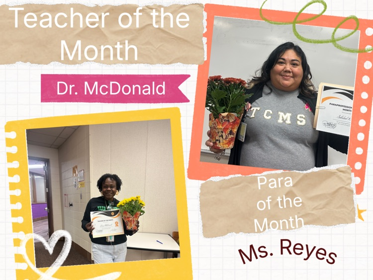 🌟 Congratulations to Our August Teacher &amp; Para of the Month! 🌟

We are proud to recognize two outstanding members of our team who go above and beyond every day for our students.