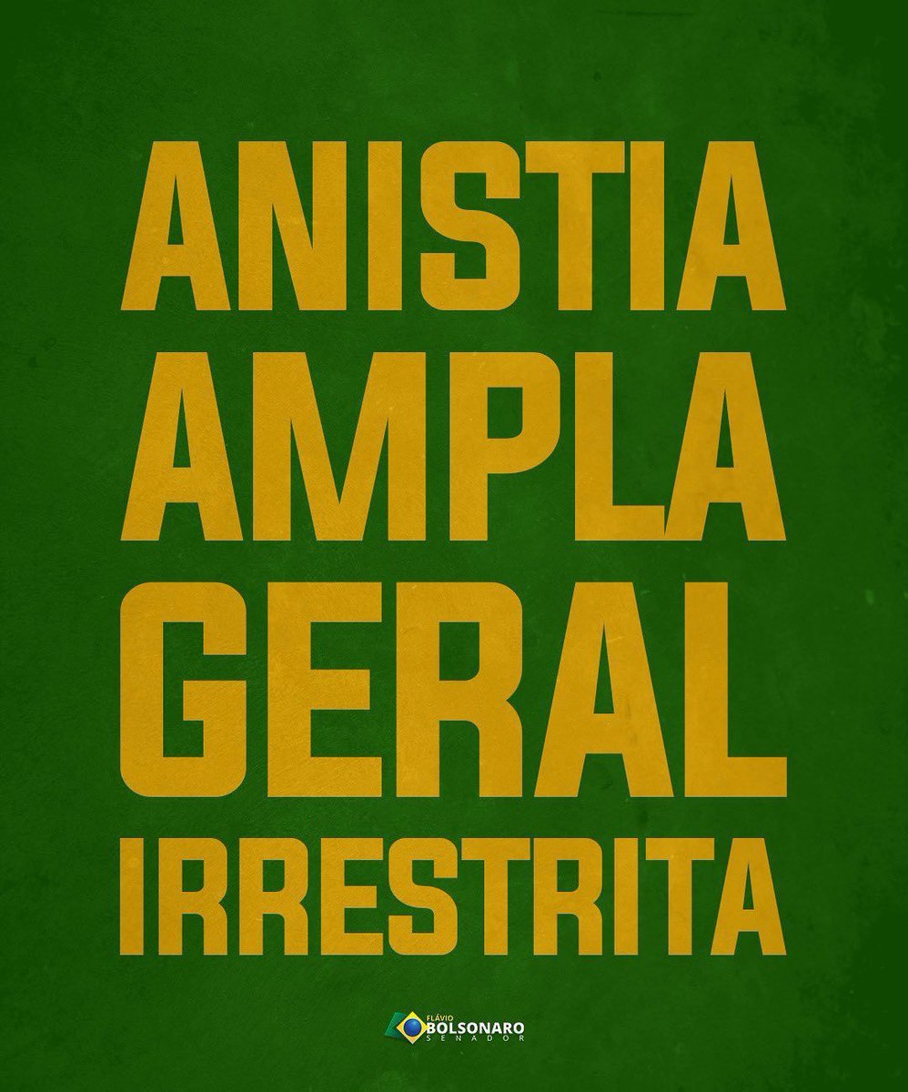 AngelaMercante's tweet photo. ANISTIA JÁ!
AMPLA GERAL E IRRESTRITA https://t.co/H9ZtmlEUM7