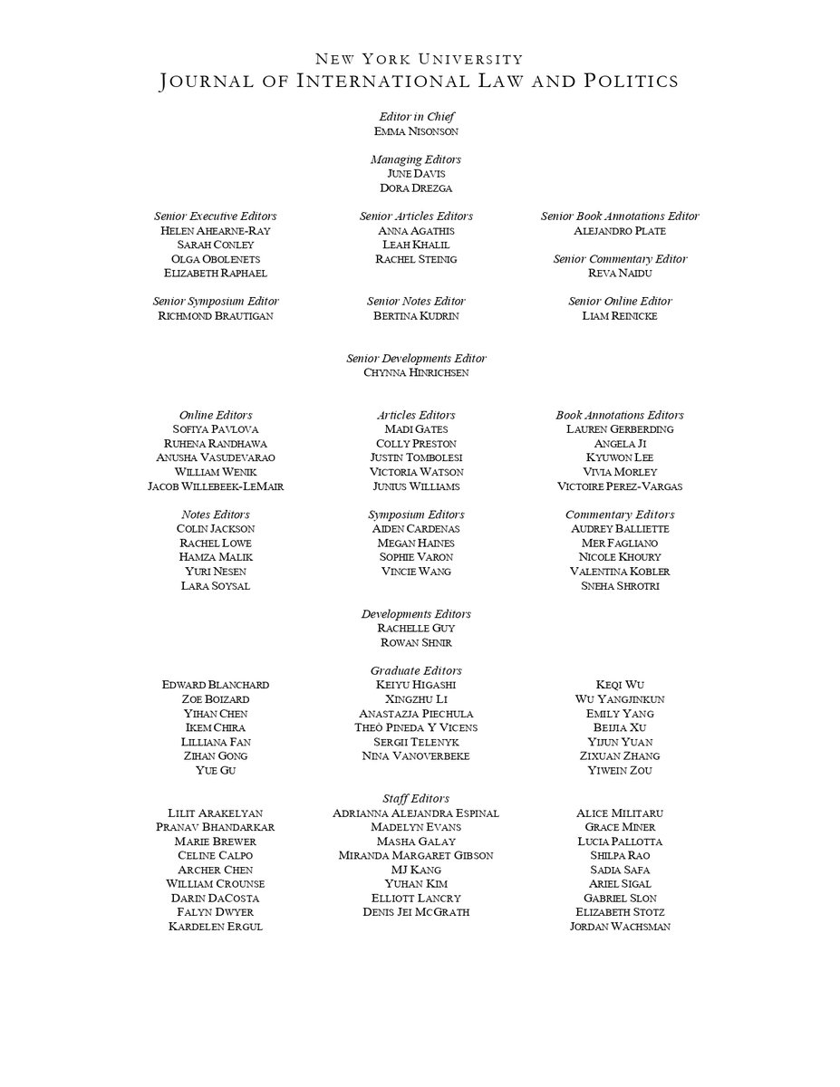 NYU J. Int'l Law & Politics tweet media