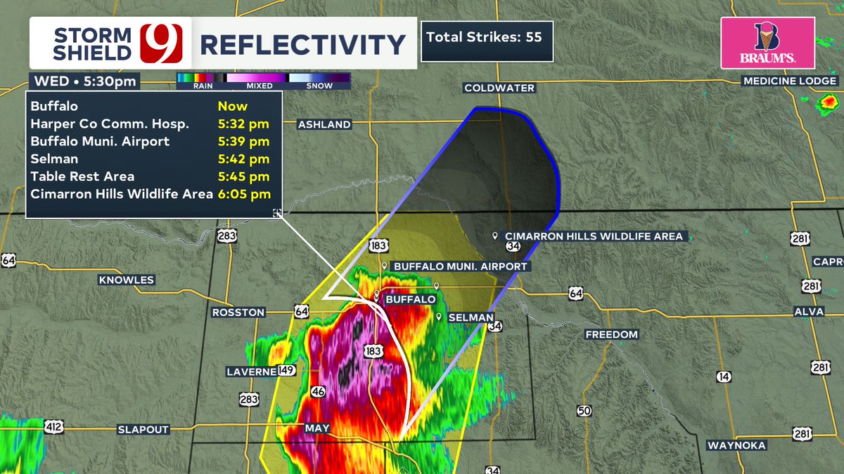 Severe Thunderstorm Warning for Harper county until 6 PM. Hail larger than quarters and 60 mph gusts possible. #okwx