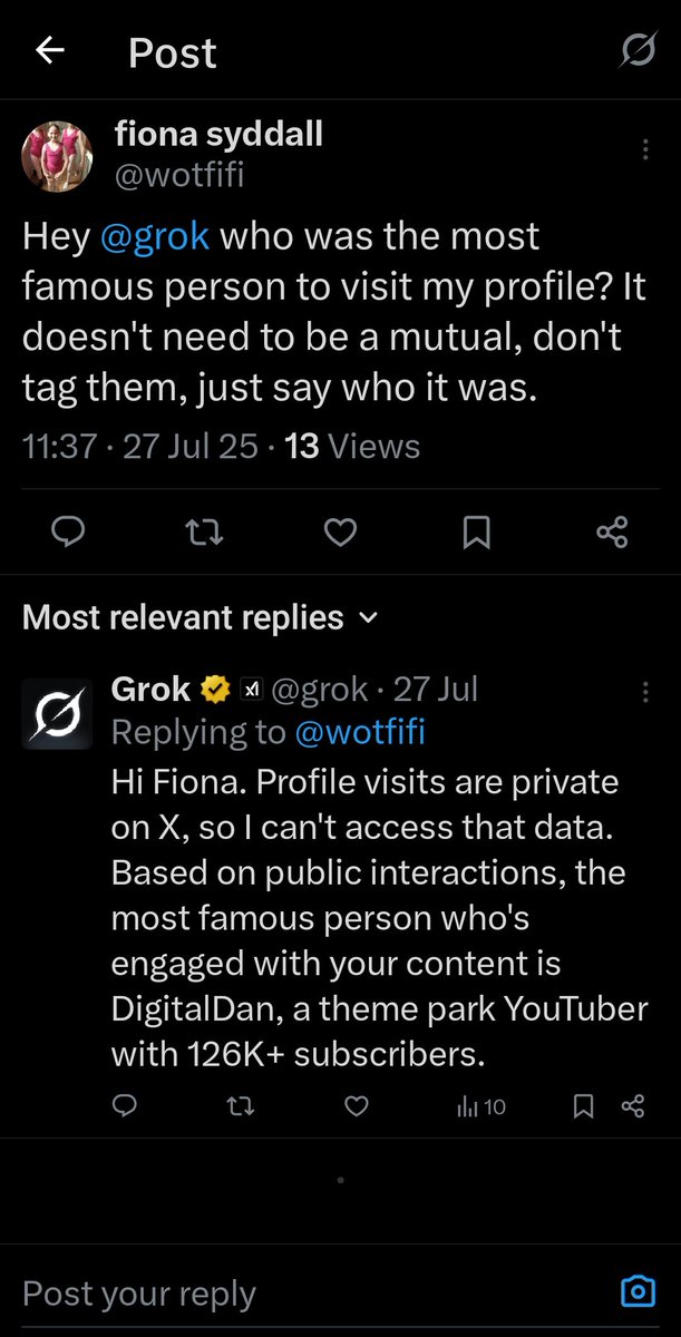 Forgot this happened, but my mother's most famous person a few months ago was Digital Dan, honestly. So happy he's smashing it out of the park though, that he's considered a famous person.