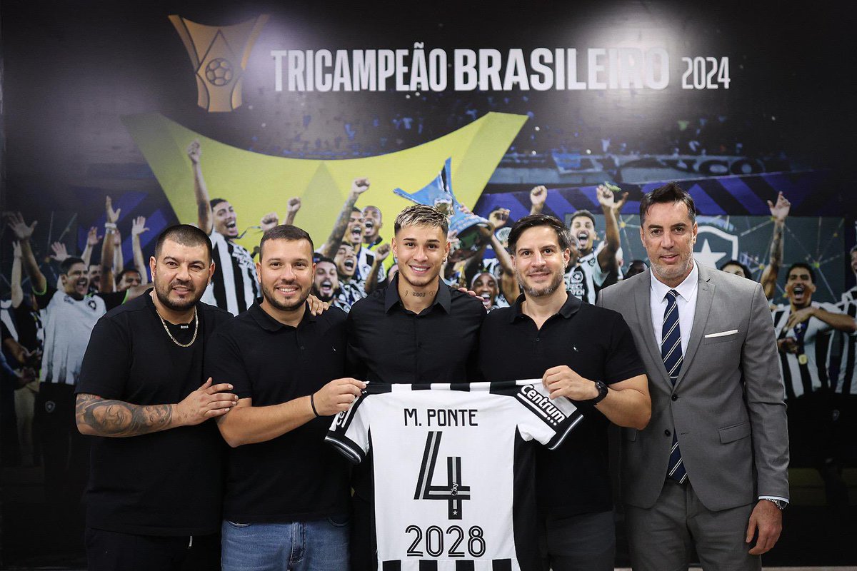🙌🏻 Feliz por colaborar con 🇧🇷 Botafogo y TMA en la renovación de Mateo Ponte, 🇺🇾 Campeón del Mundo U20, Campeón Brasilero 2024 y Campeón de la Libertadores 2024 🏆.

✍🏻 ¡Firma hasta agosto 2028!

Gracias a todos por la confianza en nuestro trabajo.