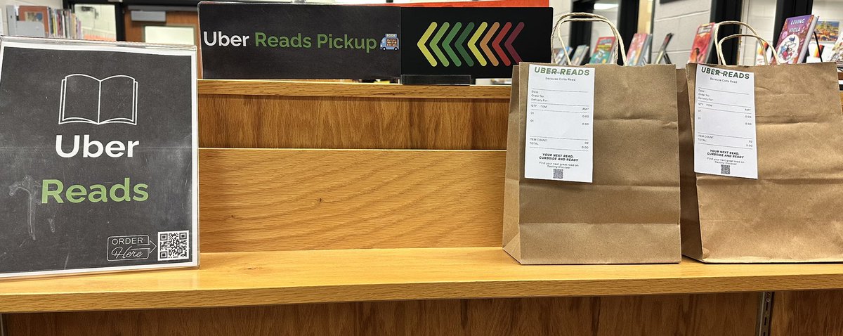 Need a good book? Order from Uber Reads and let the library deliver your next adventure! #UberReads