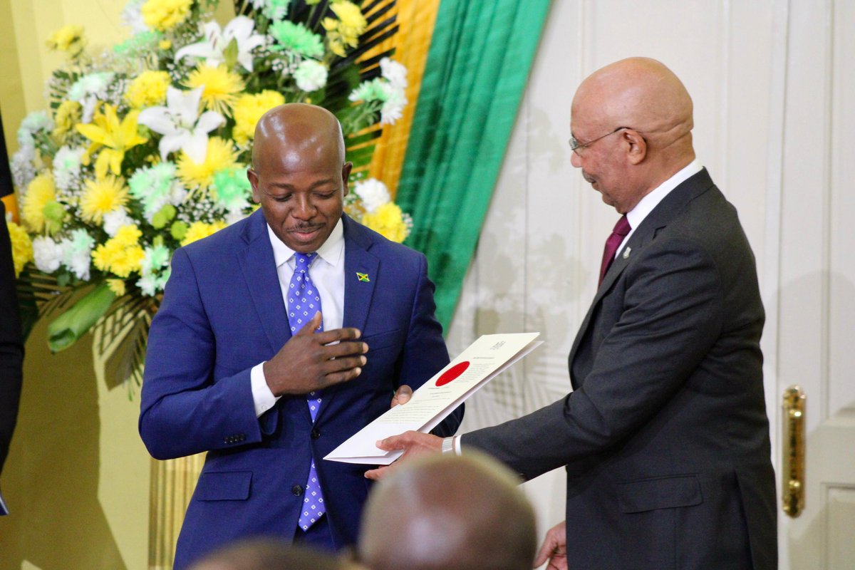 pcharlesjr's tweet photo. Honoured and grateful for my reappointment as Cabinet Minister. Thank you to The Most Hon. Dr. Andrew Holness for your trust. I remain committed to advancing meaningful change and improving the lives of the people we serve. https://t.co/zh1fUF74Nt