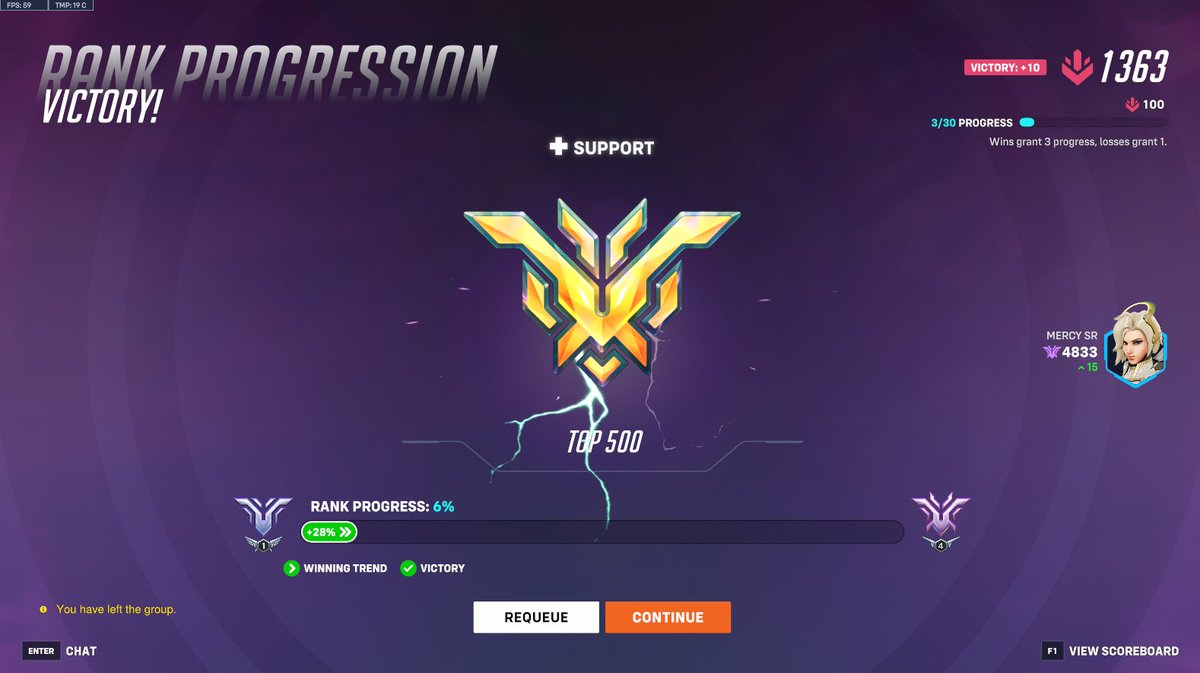 Finally in the pink rank after 130+ games 🩷 #owtwt