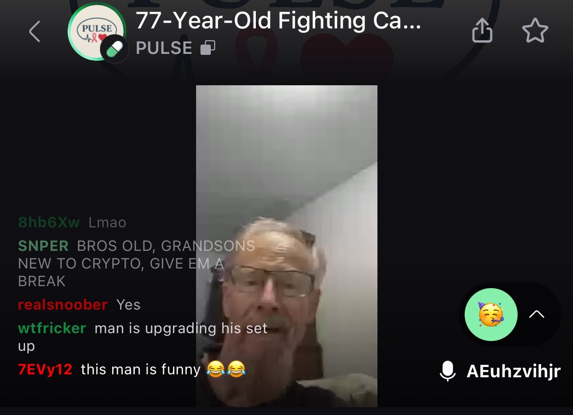 He might be 77 yrs old, but he stated a fact about the bible saying people should live until 120.  Keep his $PULSE going