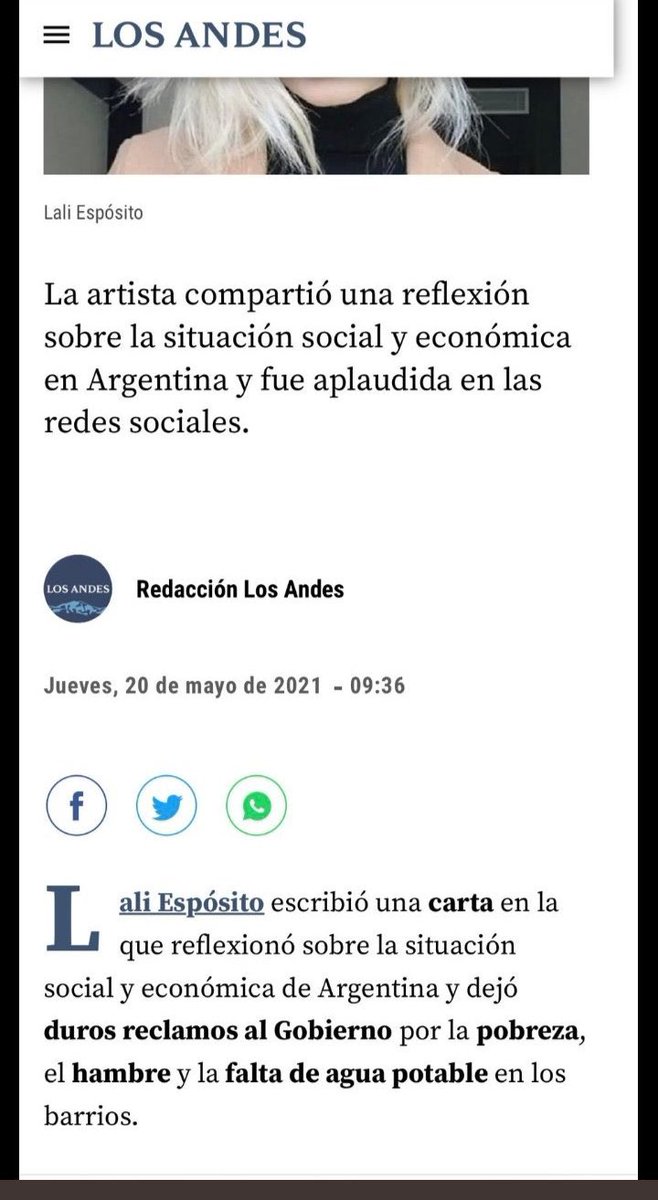 ya habíamos tenido esta charla en la que les dejaba en claro que Lali siempre se pronunció en todos los gobiernos. siempre la trataron de macrista, peronista y ella termina cerrandoles la boca