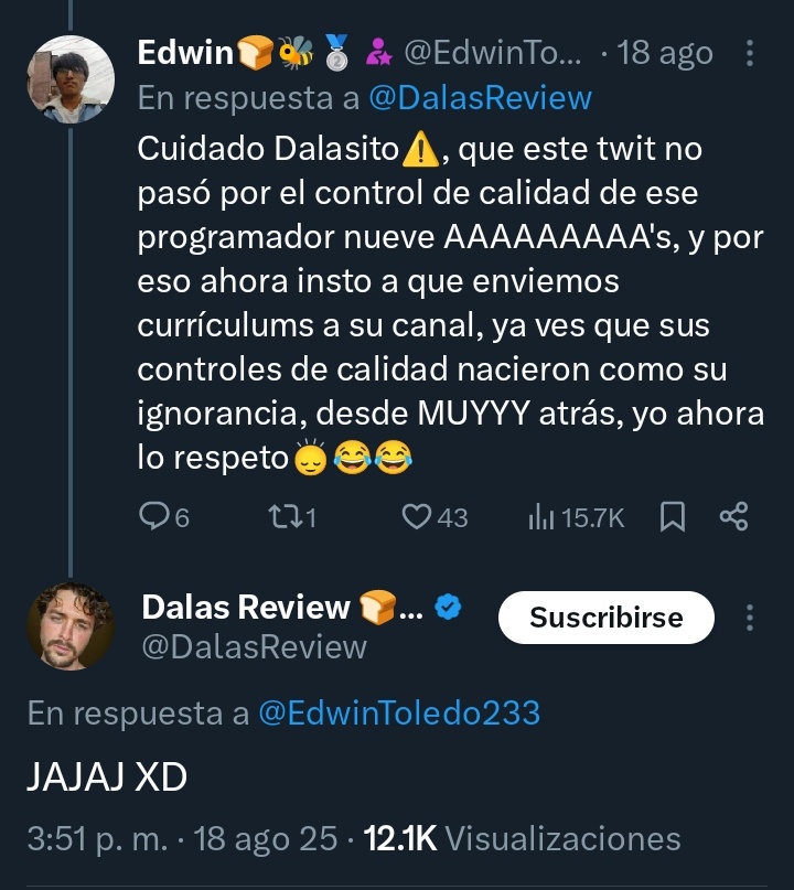 <a href="/DalasReview/">Dalas Review 🍞🐝🎖</a> oye dalas si tanto odias a los pdfs por que interactuas con uno de tu misma comunidad que te confesó abusar de niñas?