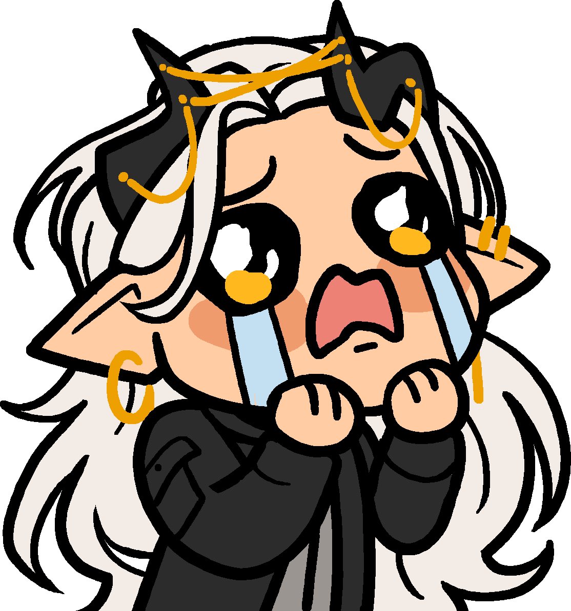 tokyokitkat_vt's tweet photo. There’s no crying in baseball! 😤 
But there is in Cleric and Tiefling… so just let me cry in peace while I work okay?! 
It’s all part of the process I swear. https://t.co/MX8Yfa9s09