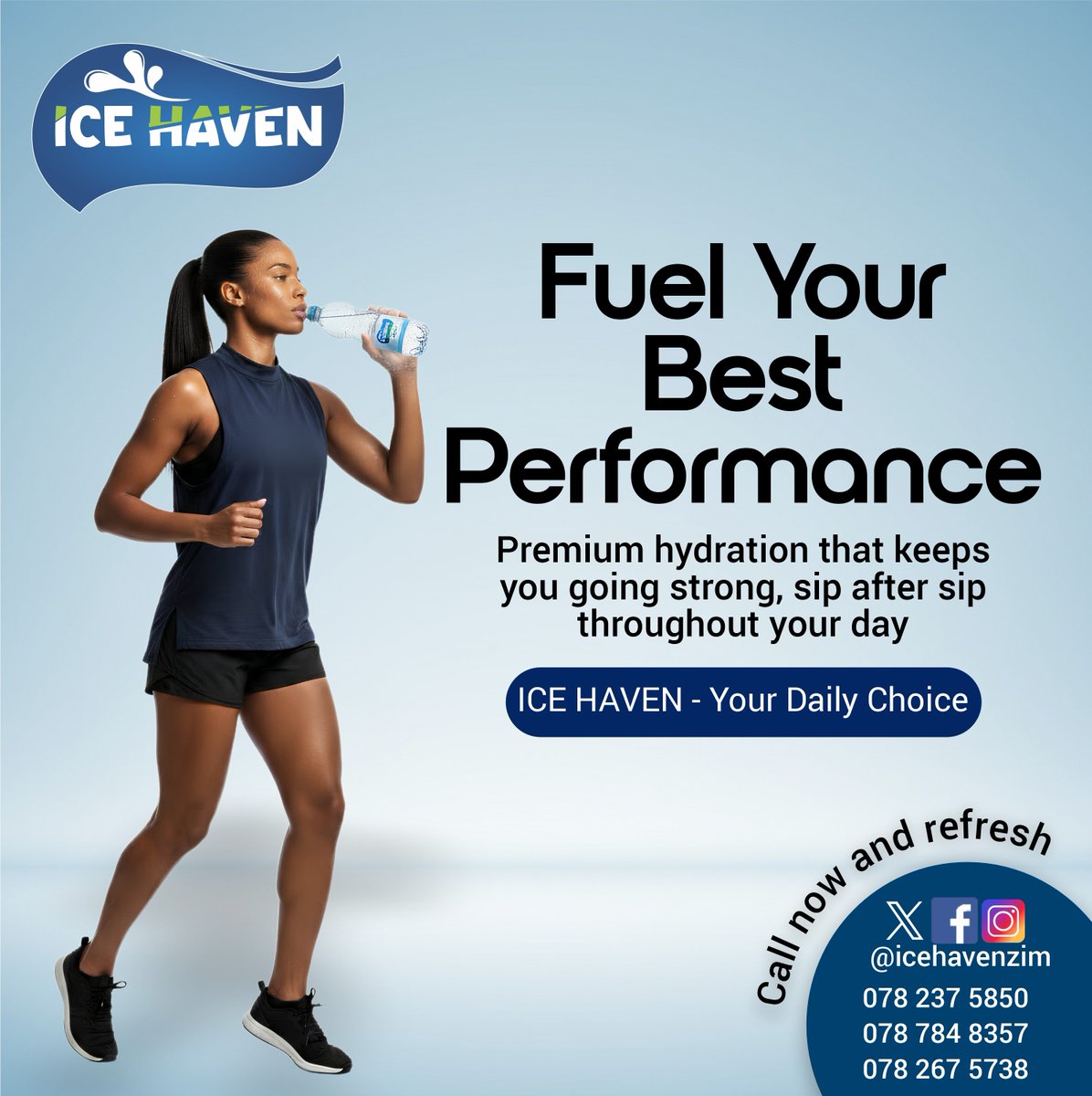icehavenzim's tweet image. Peak performance starts with pure hydration. 

Fuel your focus, energy and endurance with Ice Haven water: your daily choice to stay clear, strong and unstoppable. 

#IceHaven 
#Hydration 
#PerformanceFuel 
#StayEnergised