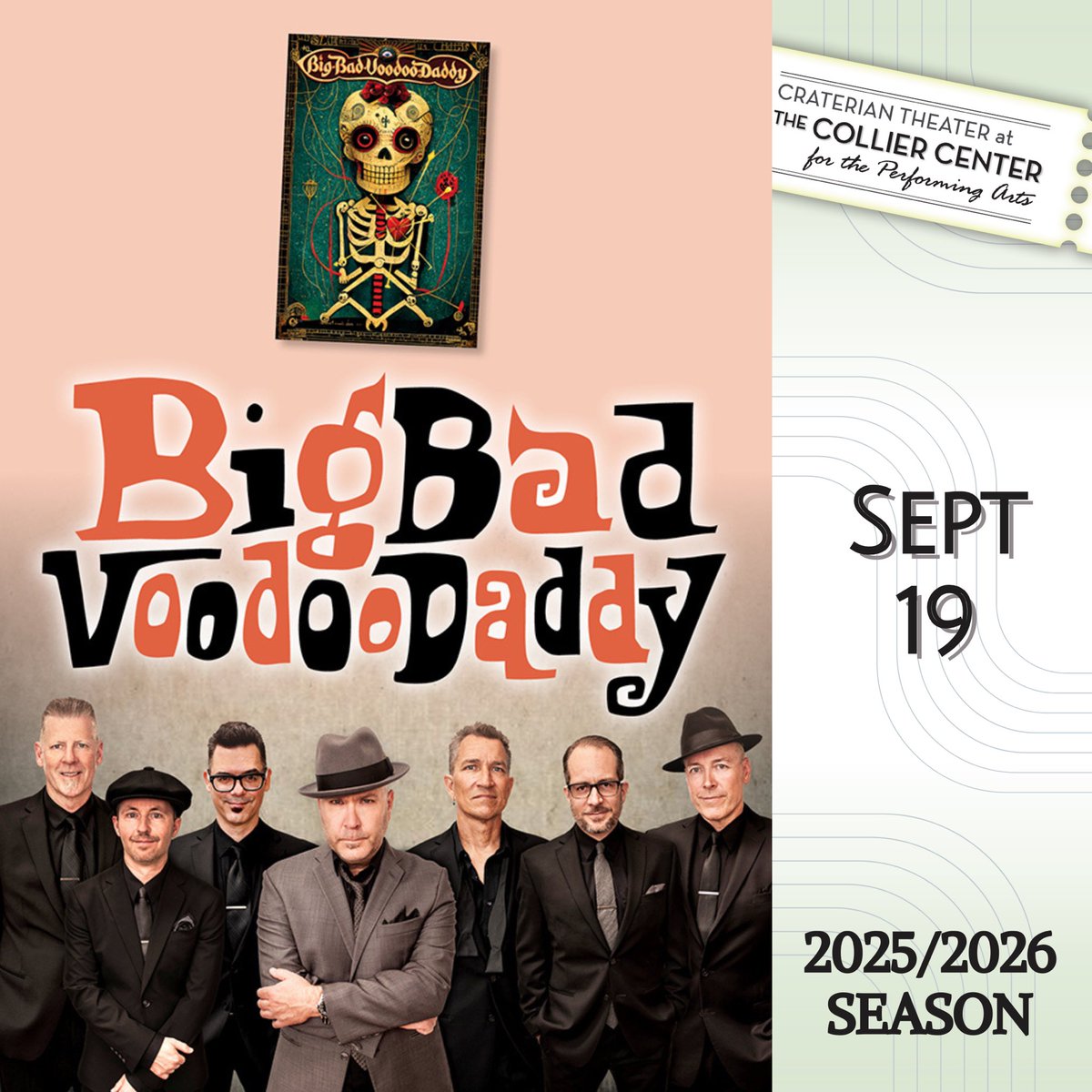 Big band. Big style. Big Bad Voodoo Daddy. 🎶 Sept 19 • 7PM at the Craterian

#BigBadVoodooDaddy #Craterian #SwingMusic #LiveSwing #BigBandJazz #LiveMusicOregon #MedfordOregon #MedfordOregon #SouthernOregon #RogueValley #whattodoinsouthernoregon #southernoregonmagazine