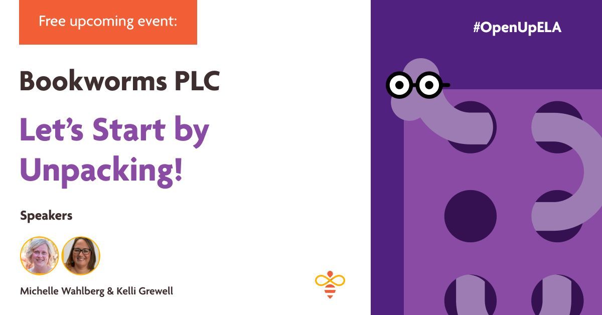 openupresources's tweet image. Curious about Bookworms K–5 Reading &amp;amp; Writing? 📚 Now’s the perfect time to dive in!

TONIGHT, our #OpenUpELA coaches break down everything, from rich classroom convos to fluency-building tips.

Let’s talk all things Bookworms! 👇

bit.ly/45VzMqH