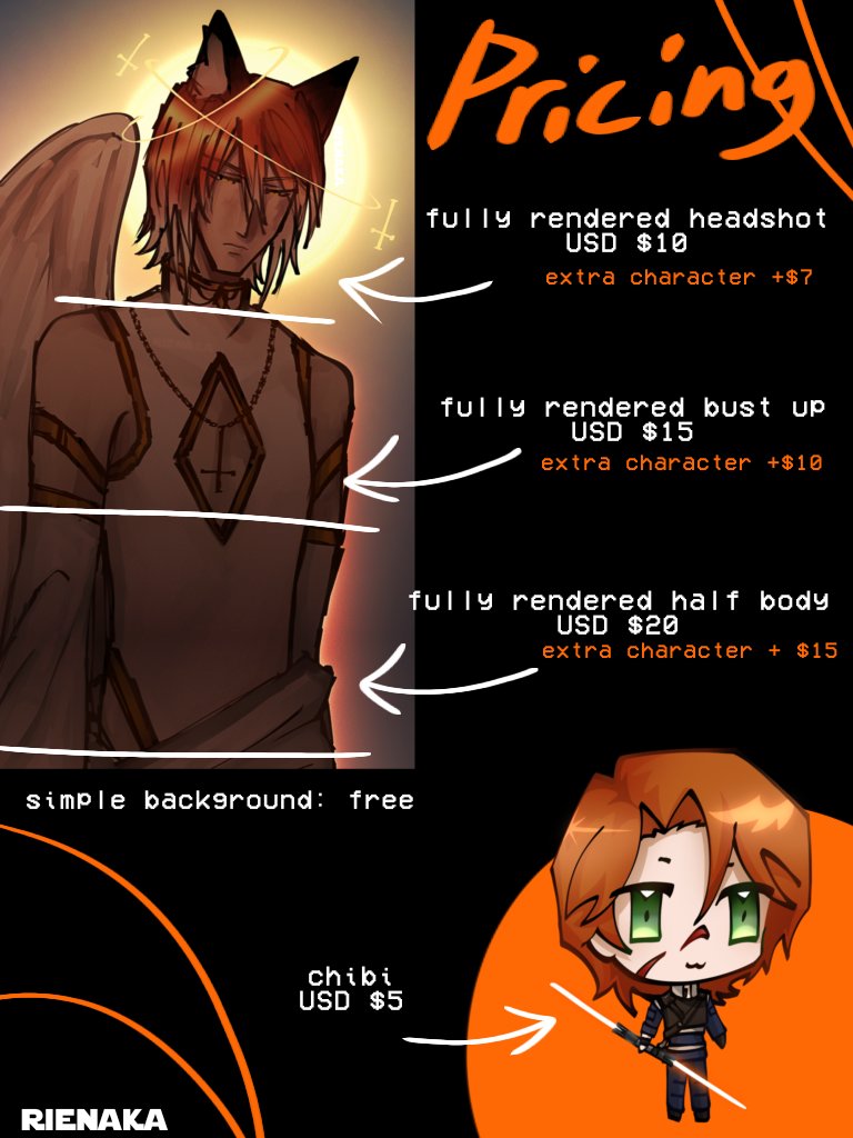 rienaka69's tweet photo. Commissions are open here yippee
You can DM if you want to comm me, you can also tell me how you'd like the drawing to look or the colours I use or anything, or you can leave it to me, whatever you want

 #commissionsopen #artcommissions #art #commsopen https://t.co/baIrJx9MNg
