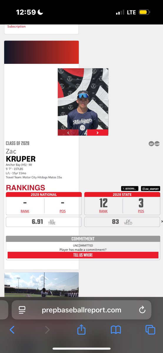 Thank you to <a href="/PrepBaseballMI/">Prep Baseball Michigan</a> <a href="/CoachGoodwinA/">Adam Goodwin</a> for the ranking and write up! Lots of hard work to come!