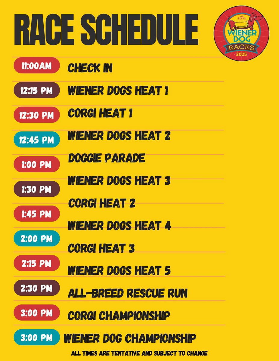 🐾🏁 Who let the dogs out? It’s almost time for the Wiener Dog Races at Red Mile! 🌭

📅 September 21st starting at 12:00

🚛Local Food Trucks
🐕Dog Costume Parade
🎰Mini Games
🎸Live Music
🎨Caricature Artists
…AND SO MUCH MORE

#wienerdogs #corgis #FastandFurry #lexky