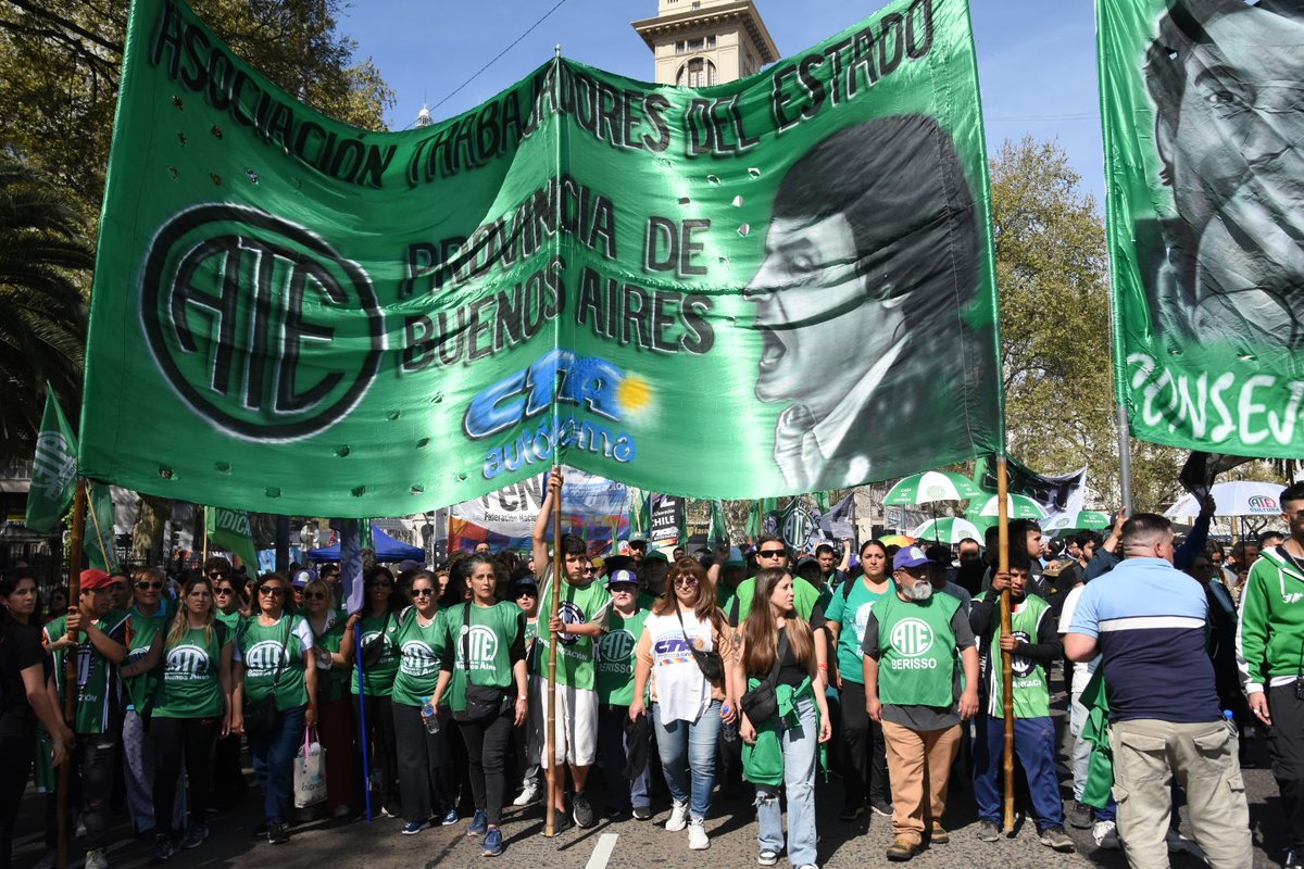 ATE protagonizó la masiva movilización en rechazo a los vetos a las Leyes de Financiamiento Universitario y de Emergencia Pediátrica