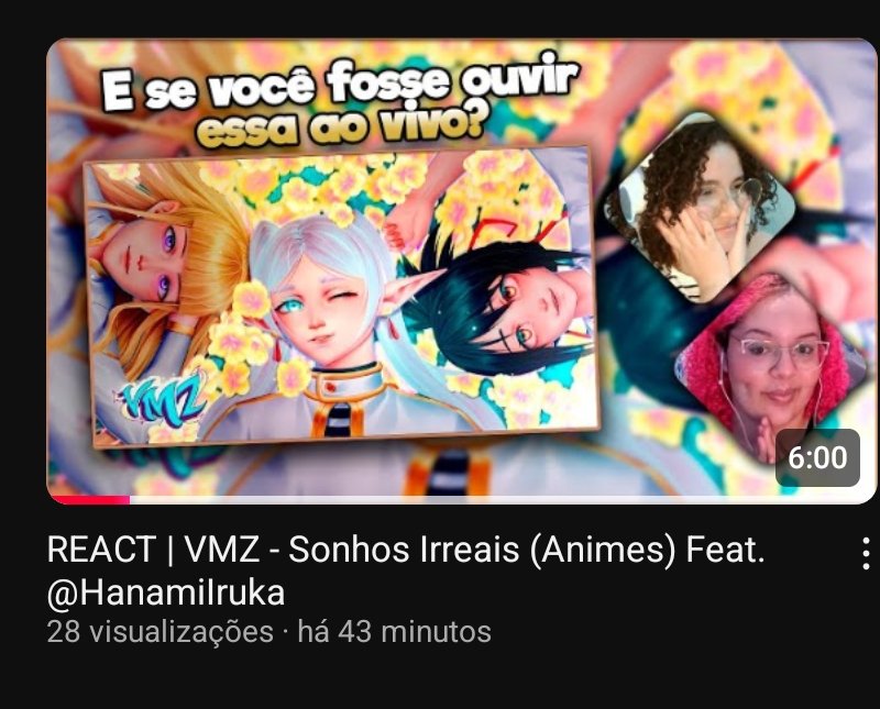 Video novo no ar!! 

React da musica nova do VMZ - Sonhos Irreais

Passar lá no canal pra conferir!!