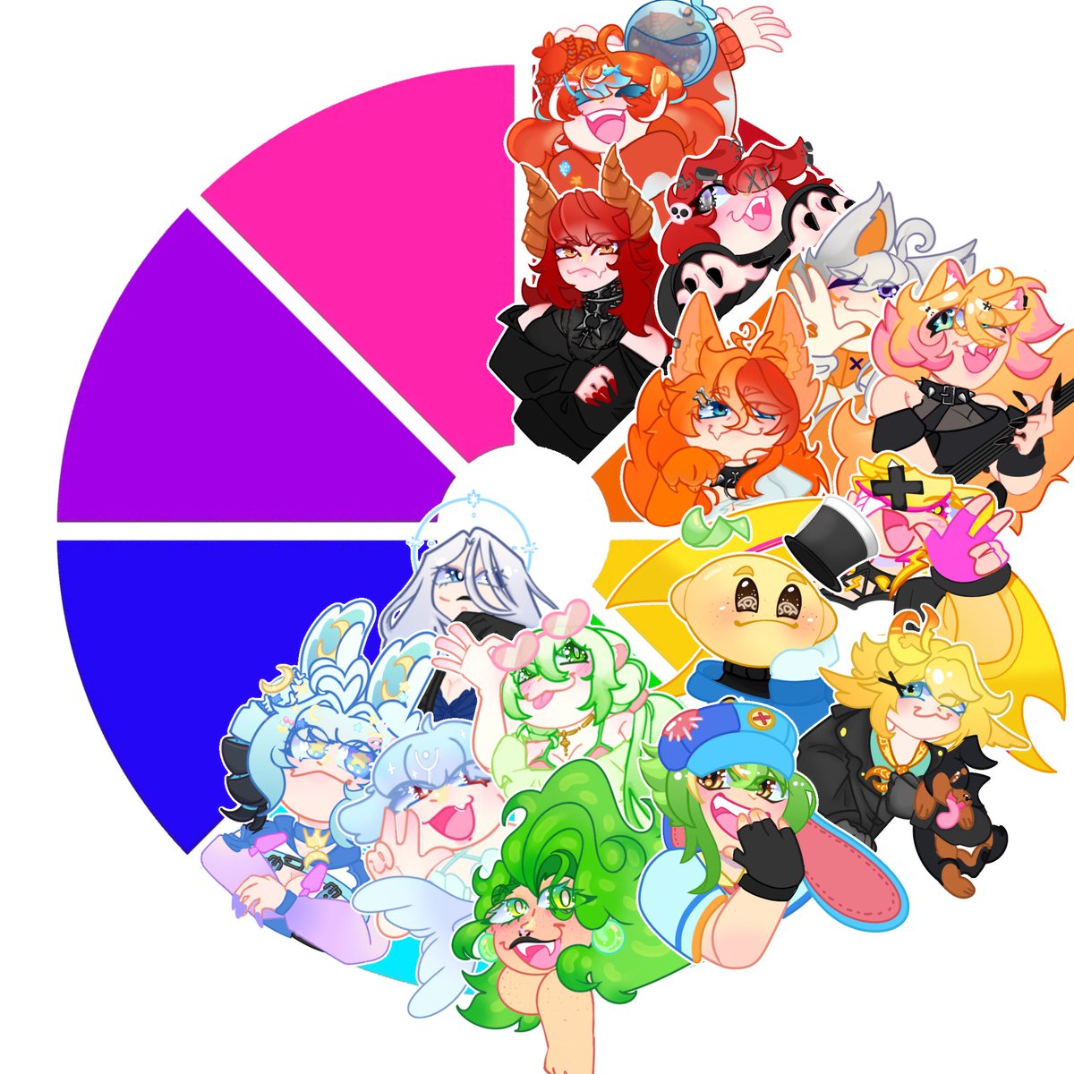 RevaiiVt's tweet image. Day 5!!!

I drew AmaLee, Bao, and LunarBunnie for cyan!!

#baort #LunARTBunnie #MonARTch #ColorWheelChallenge