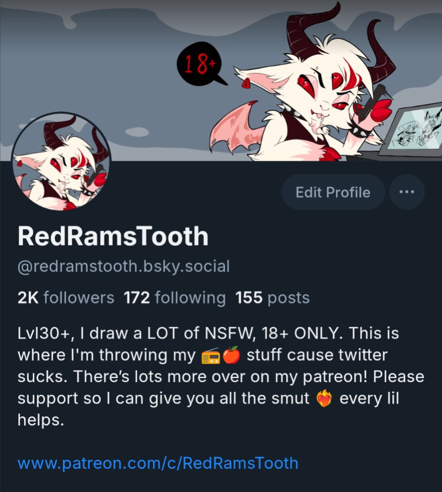 RedRamsTooth's tweet image. Reminder I'm over here now! Come see what goodies I got over there ;p