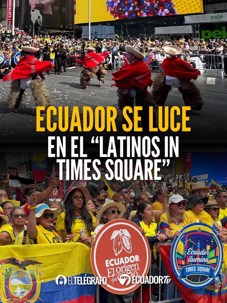 #Nacionales | Con danzas, música y promoción turística, Ecuador convirtió Times Square en una vitrina de su identidad y su potencial productivo. #LéaloEnET: is.gd/uCc15p