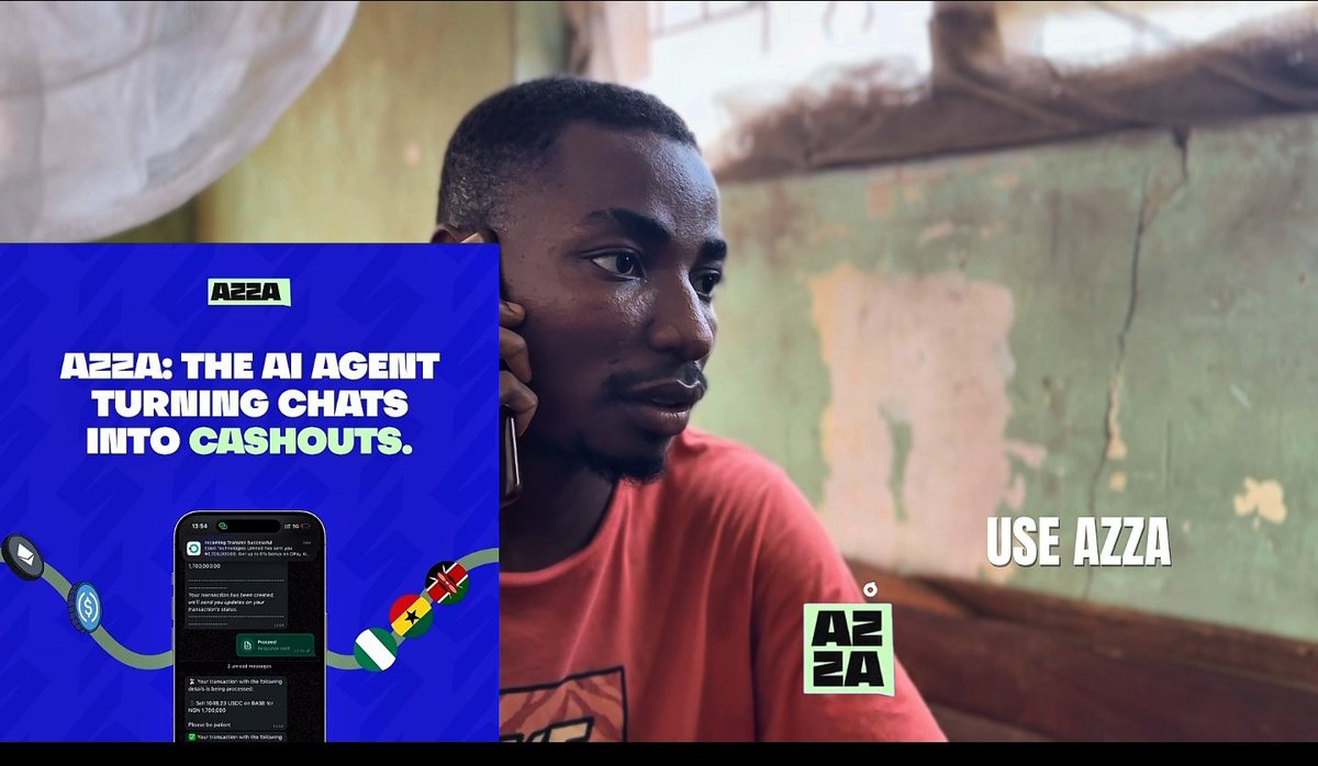 kvng_nuelX's tweet image. I Had A DREAM.
AN AZZA DREAM

Azza is a simple WhatsApp bot that handles PAYMENT
-Send &amp;amp; receive
- Pay bills, buy data &amp;amp; airtime
- Swap tokens
-Deposit crypto &amp;amp; withdraw straight to your local bank
All you do is type a command and it’s done. 
#AzzaContest #UseAzza

@SuperteamEarn