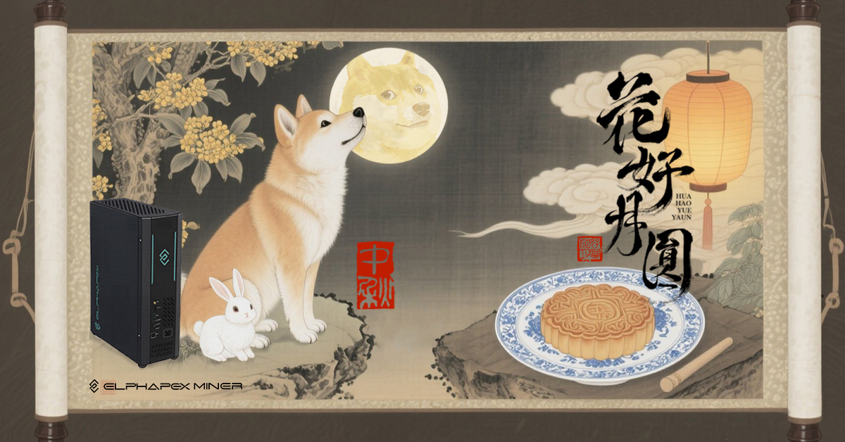 ElphaPex's tweet image. No matter where you are in the world, the moon shines the same. 🌙 

This Mid-Autumn Festival, ElphaPex celebrates our worldwide community thats united by mining, innovation, and the belief in building a brighter future together. ⚡️