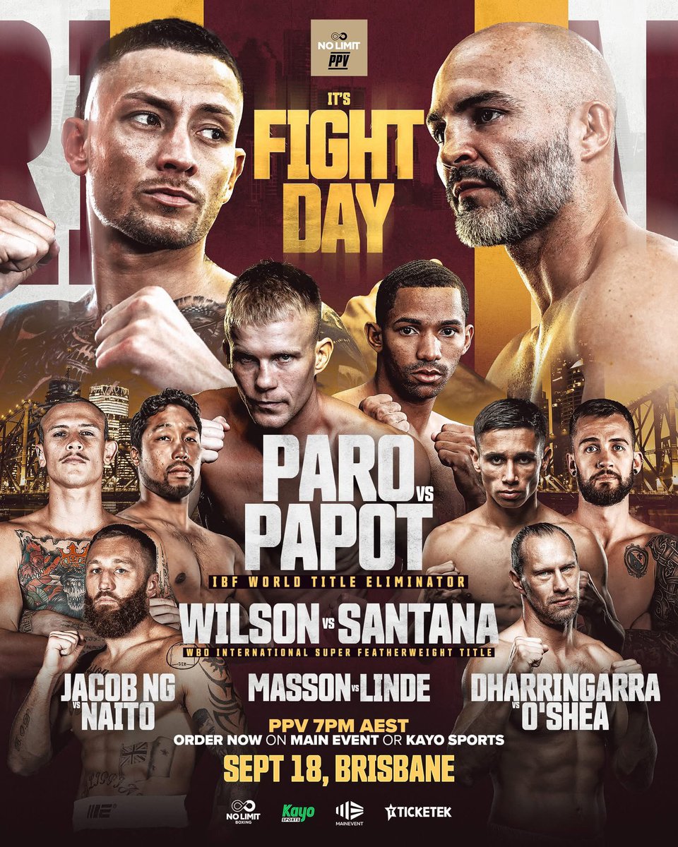 Fight day in Brisbane #ParoPapot