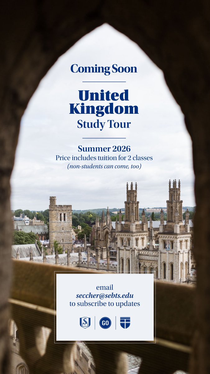 Explore the worlds of CS Lewis, Charles Spurgeon, John Newton, William Carey, John Knox, Thomas Cranmer &amp; many more on the 2026 UK Study Tour. See the past come alive in a powerful and unforgettable way. Spots are limited. So consider making your plans now!