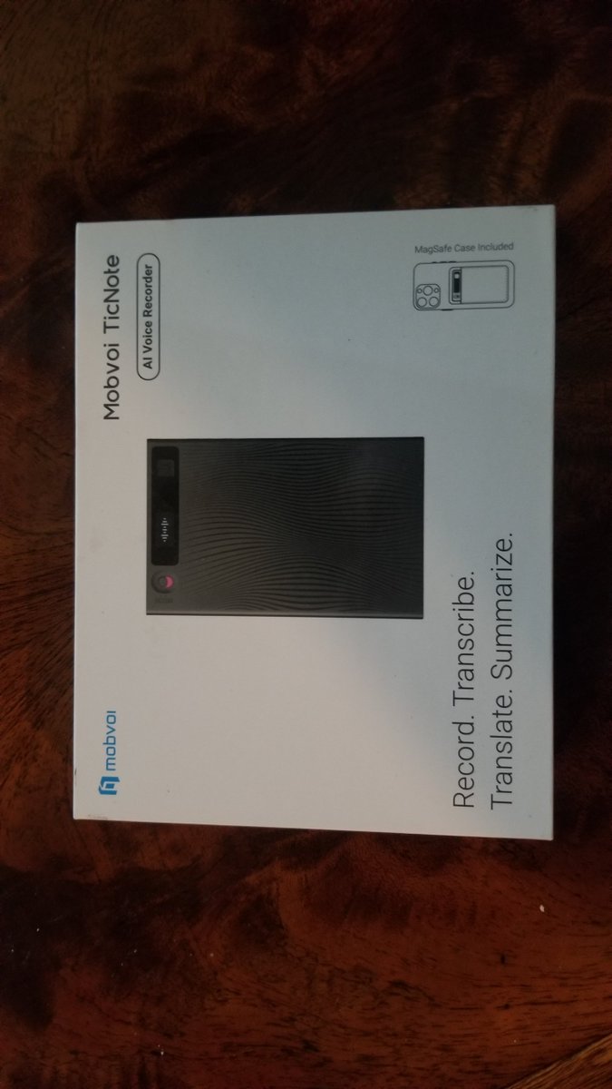 Part_Timed's tweet image. Thank you, @Mobvoi_Official! 

The #TicNote I&apos;d won in the Mobvoi #giveaway arrived so quickly, so I&apos;ll be able to record, transcribe, #translate, and summarize sometime soon.