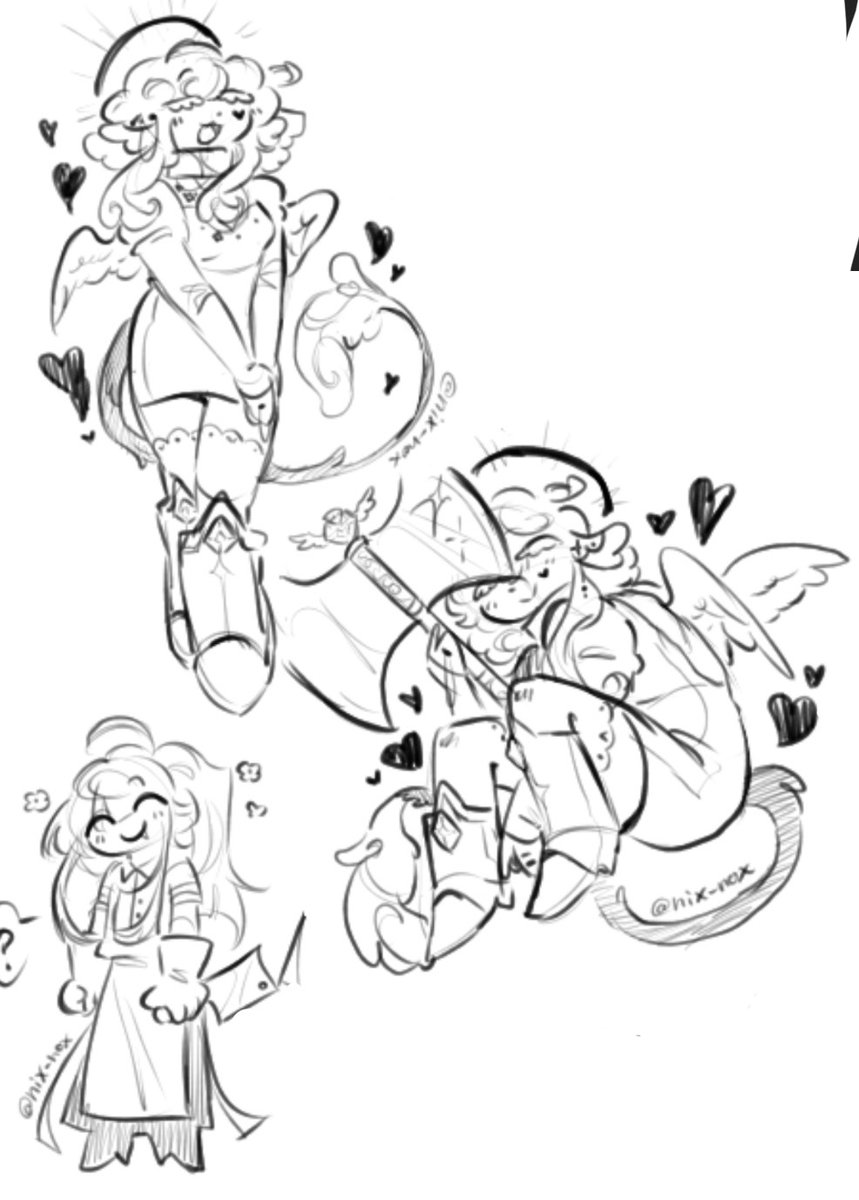 sakura_floof's tweet photo. I do have some OC doodles so I don’t forget how to draw humans though !! offering my eda and my darling https://t.co/vr0Ysnj8gM