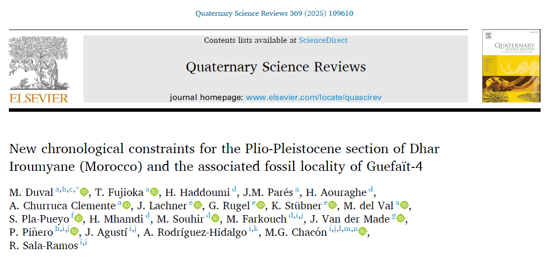 Pleased to share our last work in QSR about the late Pliocene fossil locality of Guefaït-4, Morocco. Free download here: authors.elsevier.com/a/1lnwP-4PSDiWH <a href="/CENIEH/">CENIEH</a> <a href="/latrobe/">La Trobe University</a> <a href="/ARCHE_Griffith/">Australian Research Centre for Human Evolution</a> <a href="/iphes/">IPHES-CERCA</a>