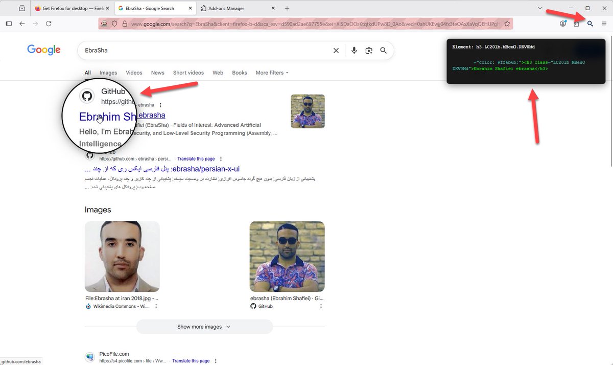 ProfShafiei's tweet image. Abdal MagniCode

A powerful code inspector extension with magnifying glass  functionality for real-time HTML inspection and zooming on any website.
addons.mozilla.org/en-US/firefox/…

  #firefox_addon    #inspector      #code_inspector    #ebrasha    #abdal_security_group