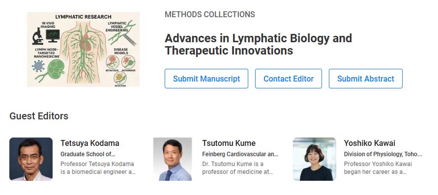 Kodama_Lab's tweet photo. JoVE 特集号 論文募集！
小玉哲也教授が Guest Editor を務める
 “Advances in Lymphatic Biology and Therapeutic Innovations”
リンパ研究の最新成果を世界に発信しませんか？
https://t.co/NQFafhCNU6
#リンパ研究 #JoVE #論文募集 https://t.co/0MW9zjjJ0e