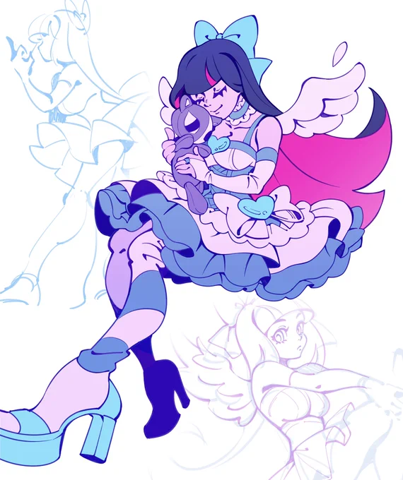 Stocking figure drawings! I love a cute frilly poofy dress