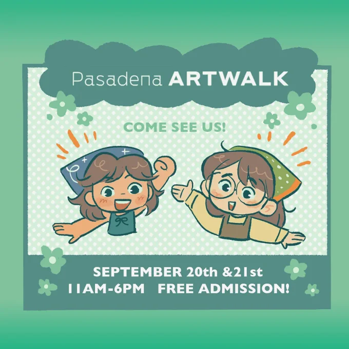 Me and @phalangieee will be at Pasadena Artwalk this weekend! Back again with the usual and also debuting 2 new Bandanas! 