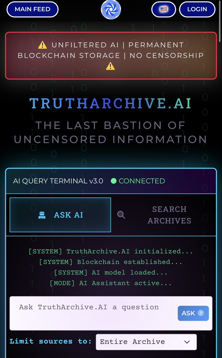 TruthArchiveAI's tweet image. Two exciting announcements for TruthArchiveAI:

- Continue you conversation, dig into answers
-  An easier to navigate site, in cyberpunk style