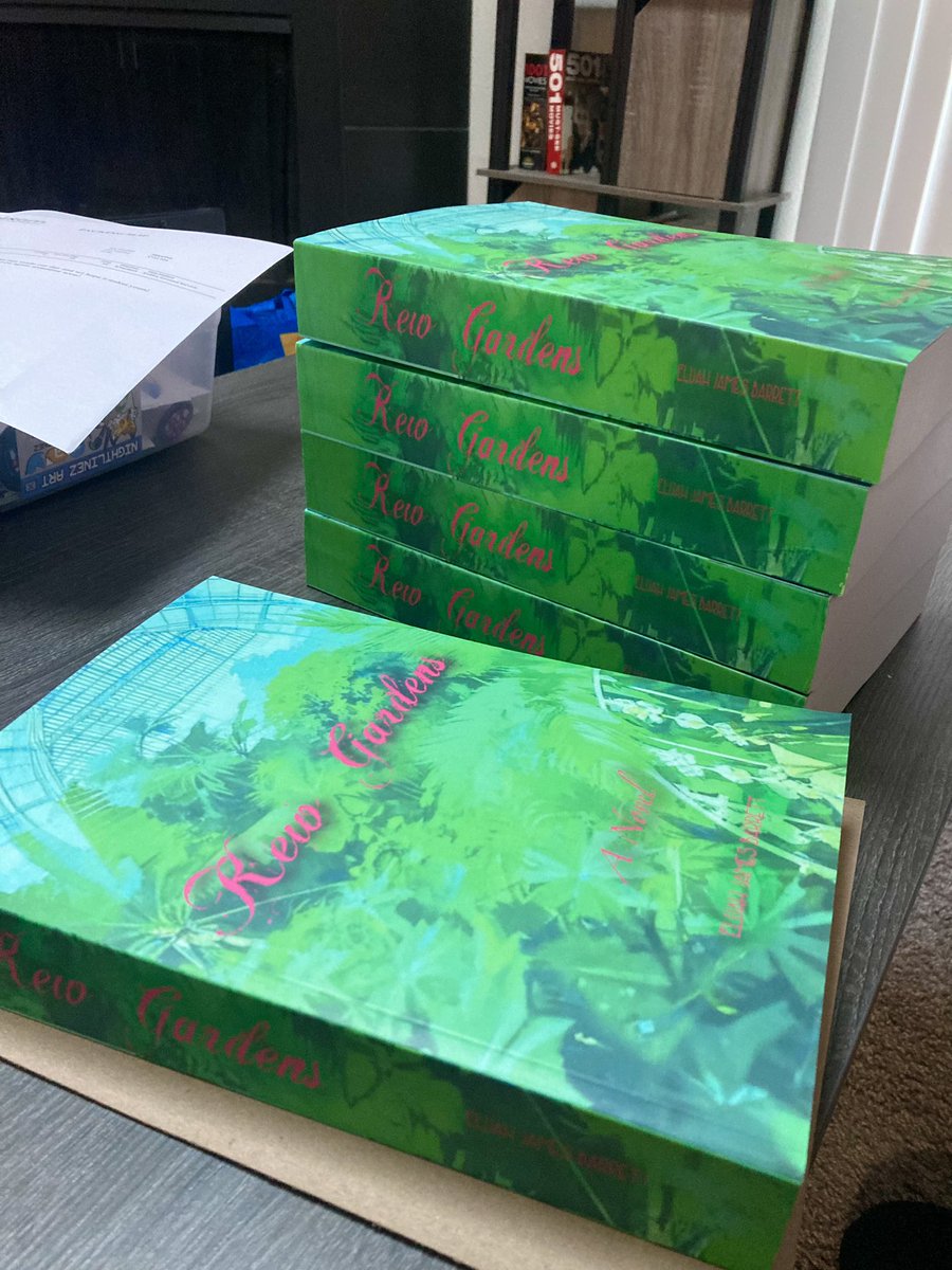 My first batch of copies of my first novel “Kew Gardens” arrived today! Can’t wait to get these distributed! 😊