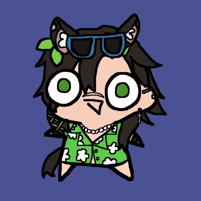 I thought I sent this out weeks ago, but obviously my brain is broken lol. Anywho, thank you to <a href="/Hatsune_Mizu/">Mizu ❤️‍🩹🐾 Pomeranian Vtuber</a> for this amazing art!! It captures every thought in my head (none)
