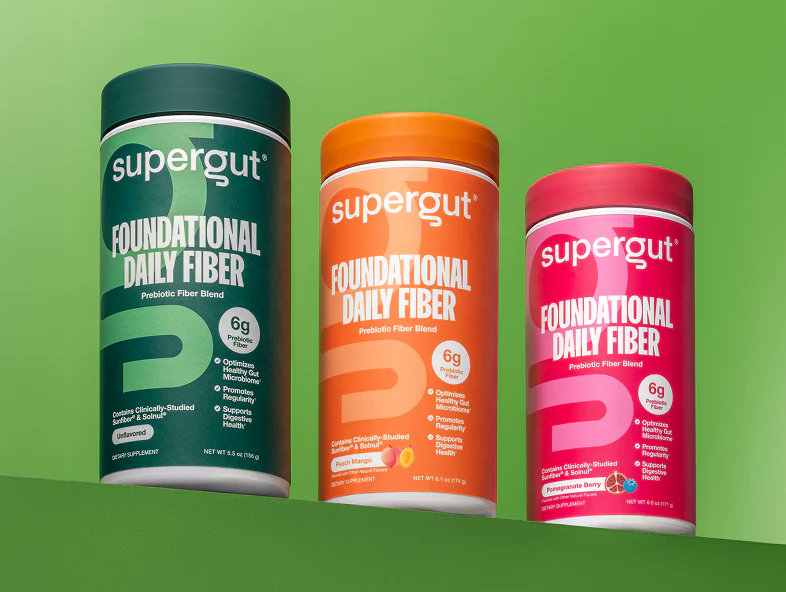 Supergut continues to solidify itself as the fiber brand of the future.

The company just launched Foundational Daily Fiber, a prebiotic fiber line designed to make digestive wellness easy.

Metamucil 2.0