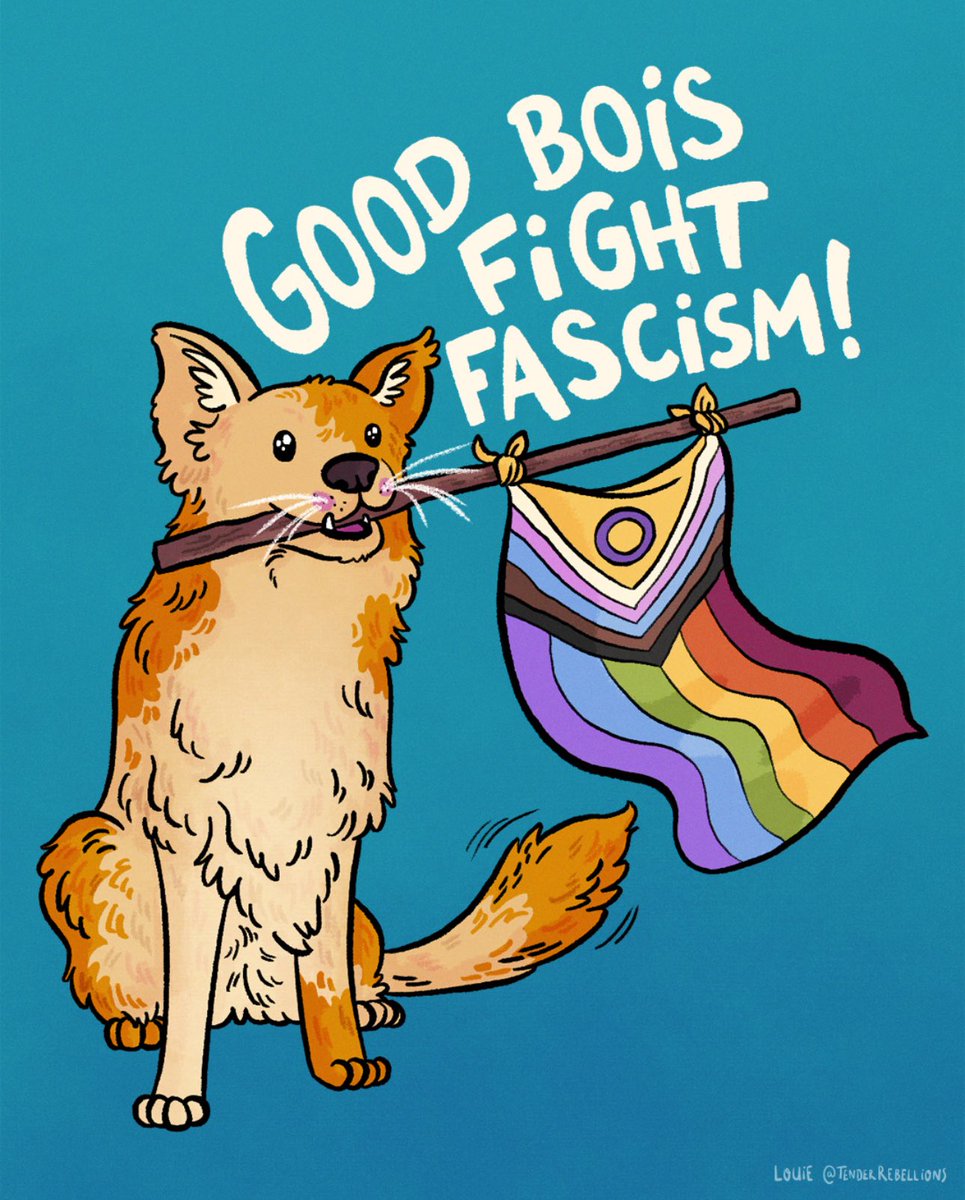 Good bois fight fasc*sm! ✊🏼🏳️‍🌈🐕