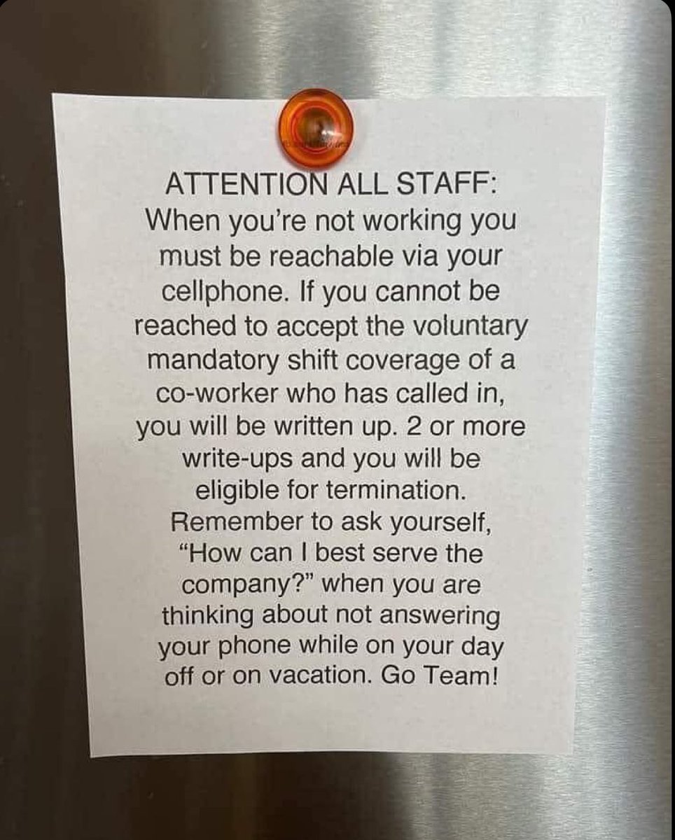 HawkEmDownChris's tweet image. You walk into your break room at work and see this on the fridge, what&apos;s your first thought?