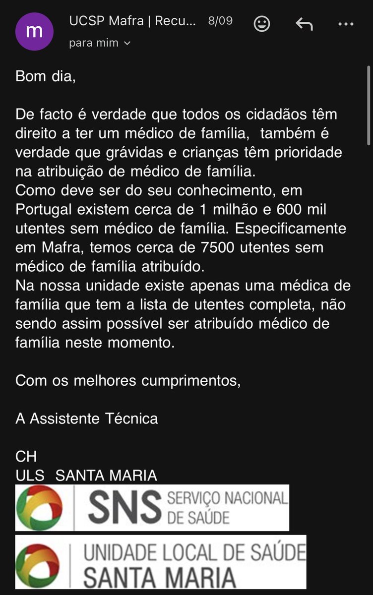 Tens direito? Sim. Mas e então? Toma lá uma lição e vai chatear outro. 
<a href="/LMontenegro_PT/">Luís Montenegro</a> <a href="/PartidoCHEGA/">Partido CHEGA 🇵🇹</a> <a href="/SNS_Portugal/">SNS_Portugal</a> <a href="/ppdpsd/">PSD</a>

#DireitoÀSaúde
#MédicoDeFamília
#SNSparaTodos
#Saúde
#SNS
#Portugal