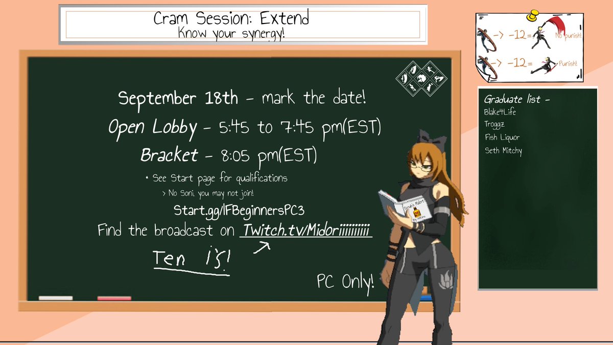 Sign up for tomorrow's beginner bracket! - start.gg/tournament/cra…

Join the discord - discord.gg/cGXkSnBz

Check out our last bracket here - youtu.be/Lvhm0ThqGls?si…