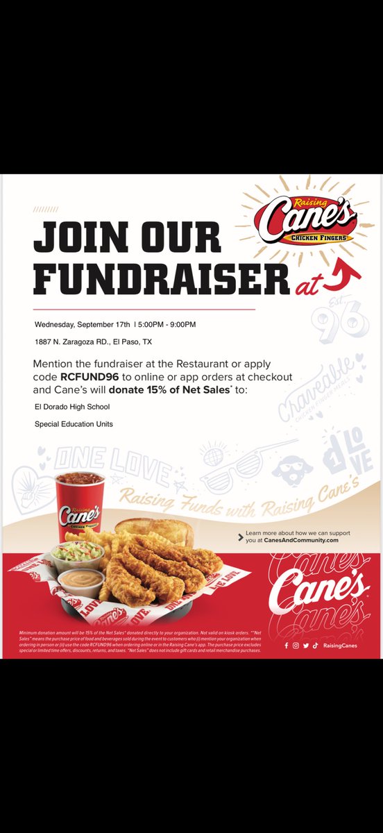 El Dorado High School Fundraiser from 5-9. Come out &amp; support our Special Ed Units <a href="/EDAztecs_HS/">Patricia Pedroza</a> <a href="/A_Solis_EDHS/">Ana Solis</a> <a href="/NOjeda_EDHS/">Nancy</a> #ALLin