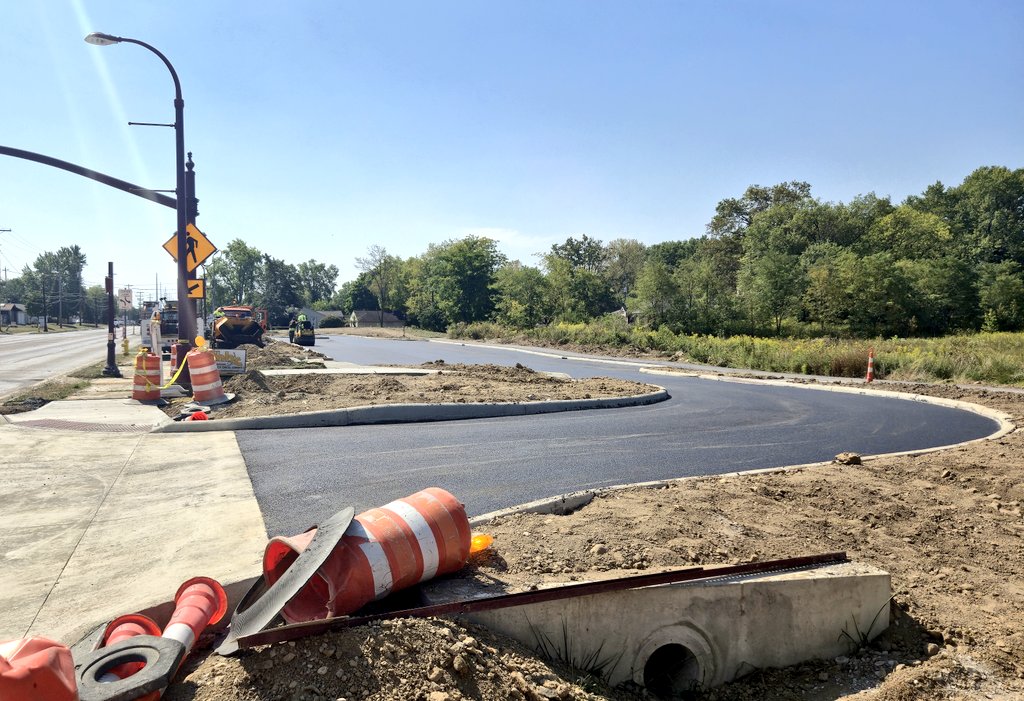 Brice Park parking lot and walking path paving completed today.