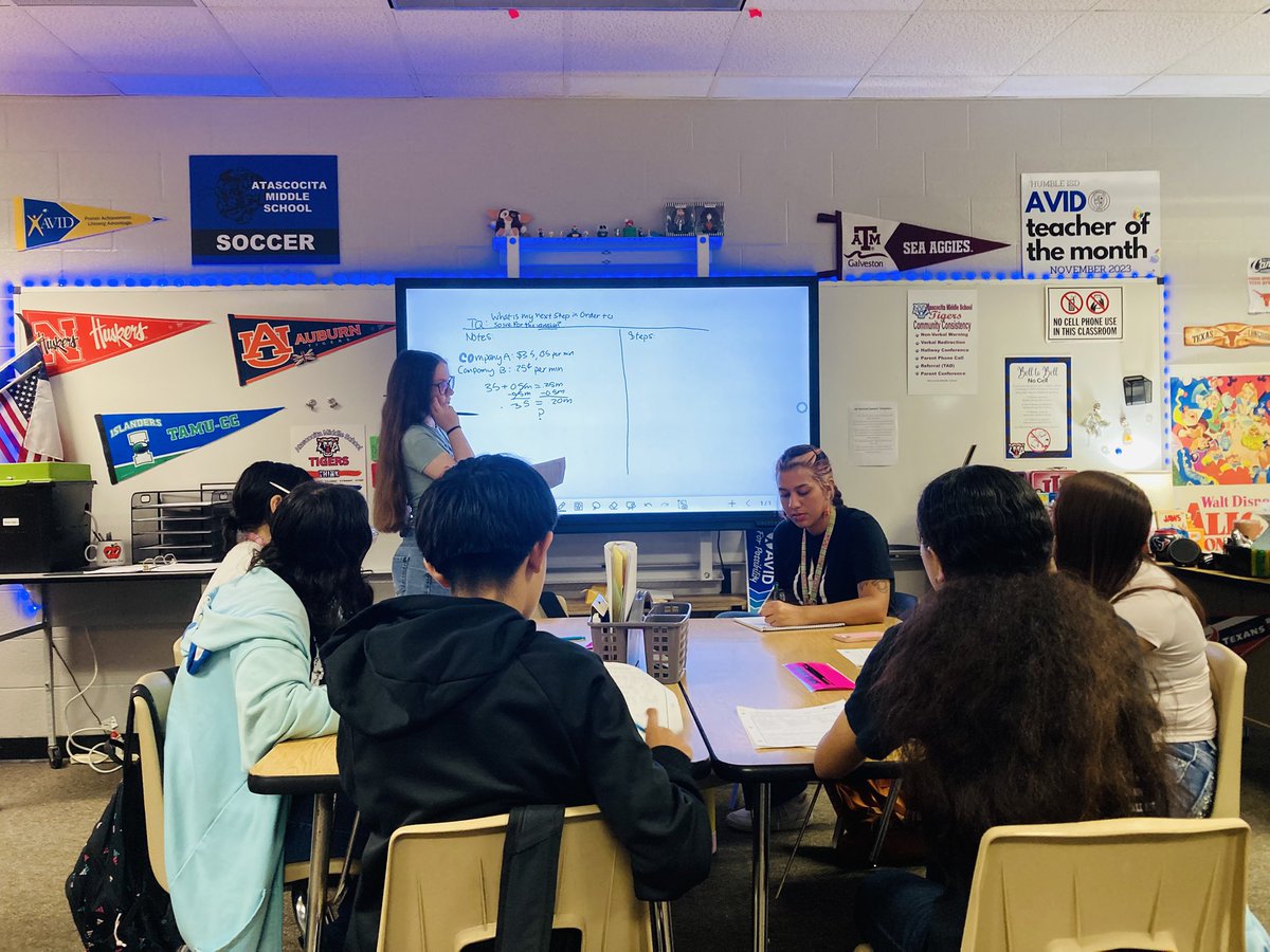 AVID Tutorials are up and running in 8th grade! Love to see them collaborating and supporting each other academically! 🎉<a href="/HumbleISD_AVID/">AVID</a> <a href="/HumbleISD_AMS/">Atascocita Middle School</a>
