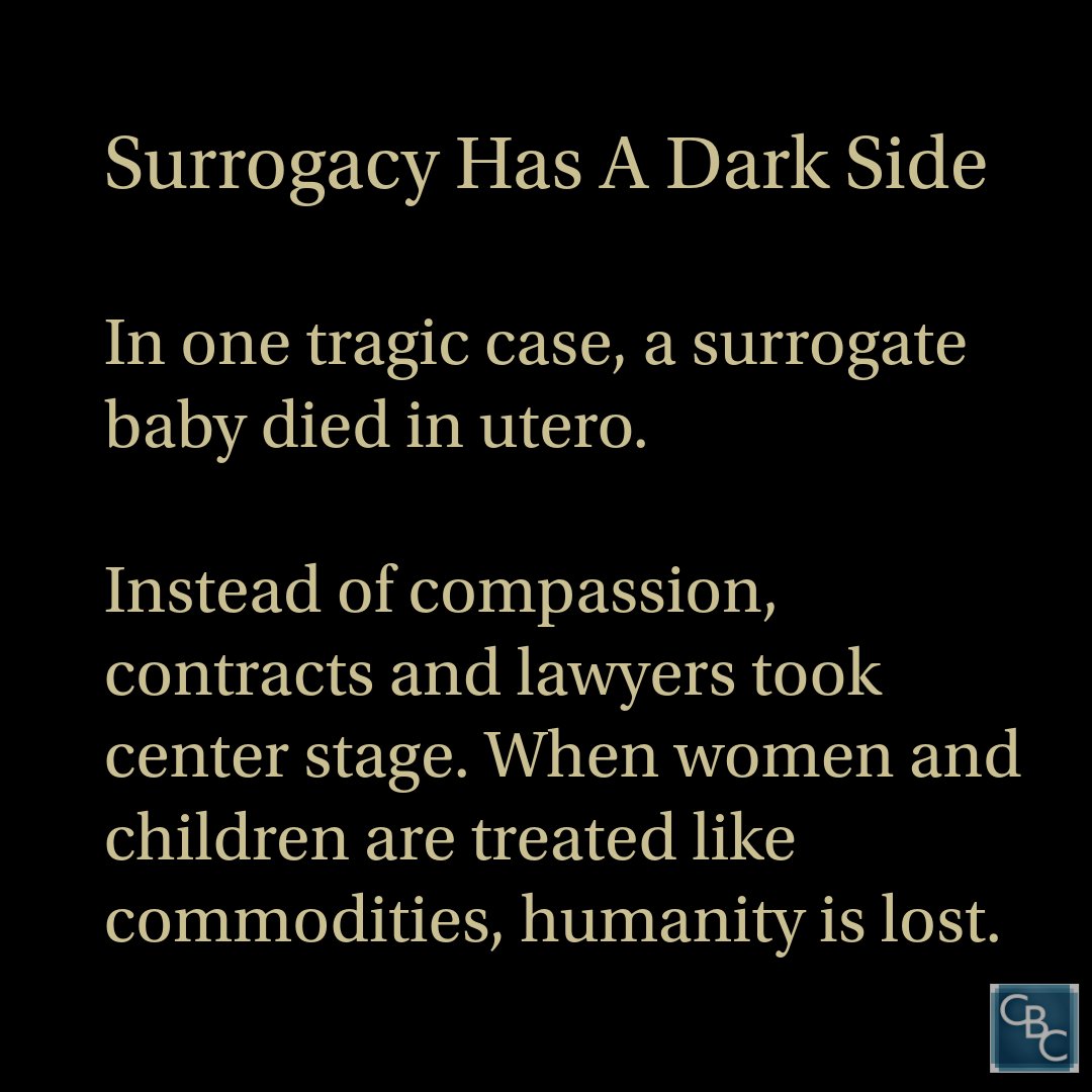 CBCnetwork's tweet photo. A surrogate carried a child. The baby died. Then came contracts, lawyers, and blame. Surrogacy treats women as wombs and children as commodities. #StopSurrogacy
#NoWombsForRent #StopSurrogacy #BioethicsMatters #BabiesNotCommodities https://t.co/729GMAAVYn