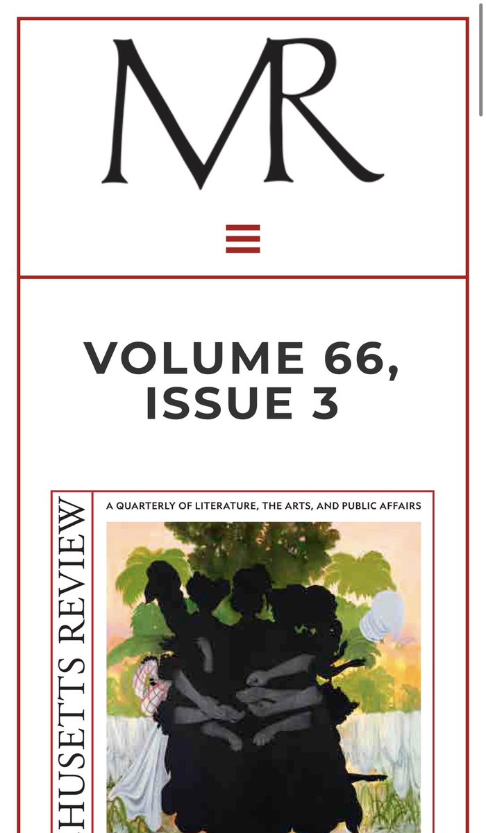 Grateful to have three new translations of Heeum’s poetry in the latest Fall issue of the Massachusetts Review. 

massreview.org/issue/volume-6…